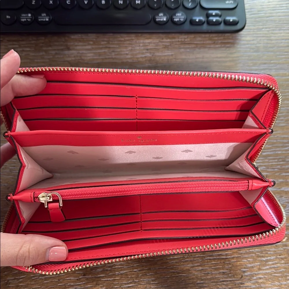 Kate Spade Coral Leather Wallet - Picture 3 of 4